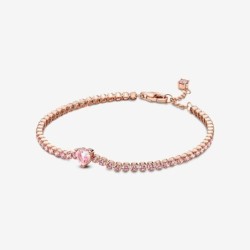 Sparkling Heart Tennis Bracelet