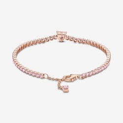 Sparkling Heart Tennis Bracelet