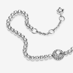 Sparkling Halo Tennis Bracelet