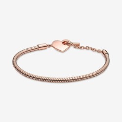 Pandora Moments Heart T-Bar Snake Chain Bracelet