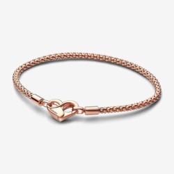 Pandora Moments Studded Chain Bracelet,Rose gold plated