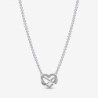 Sparkling Infinity Heart Collier Necklace