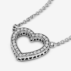 Sparkling Open Heart Necklace