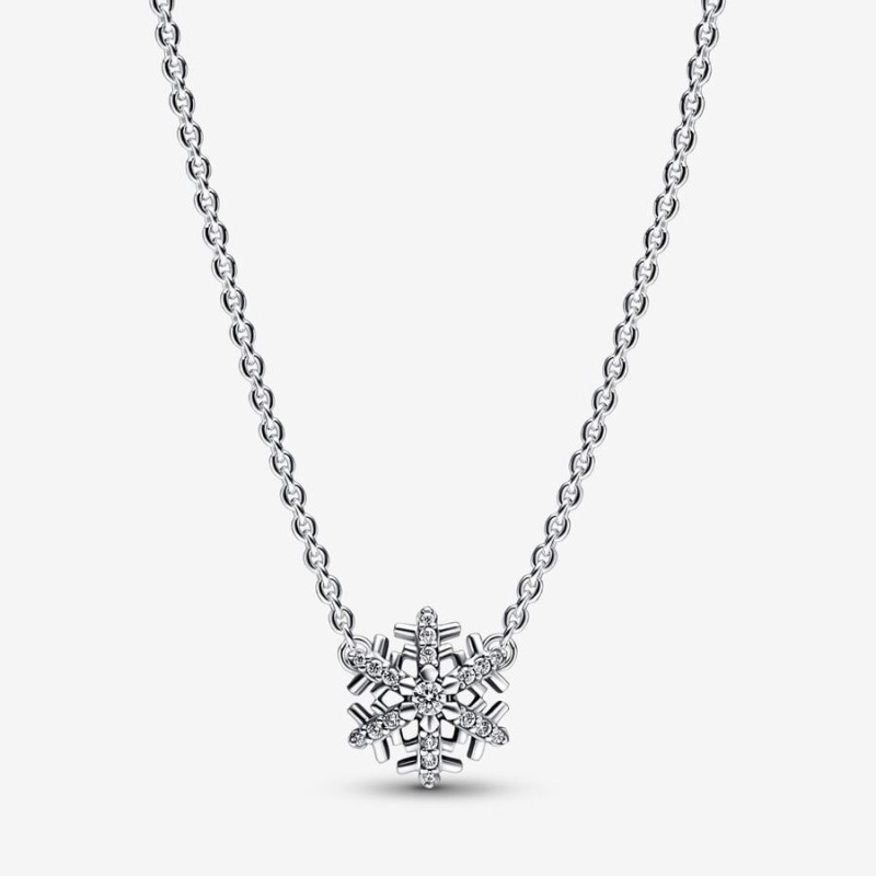 Sparkling Snowflake Pendant Necklace