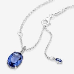 Sparkling Statement Halo Pendant Necklace