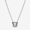 Square Sparkle Halo Necklace