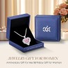 CDE Angel Wing Love Heart Birthstone Necklaces for Women