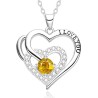 Necklaces for WomenI LOVE YOU，low allergenic silver heart  pendant