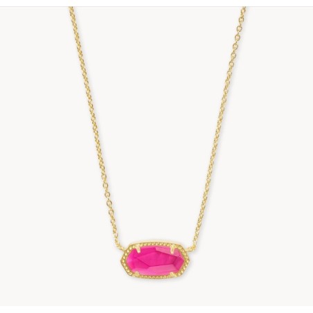 Elisa Gold Pendant Necklace in Azalea Illusion