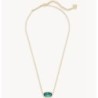 Elisa Gold Pendant Necklace in London Blue Glass