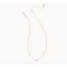 Mini Elisa Gold Satellite Short Pendant Necklace in Ivory