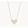 Ari Heart Gold Extended Length Pendant Necklace in Iridescent