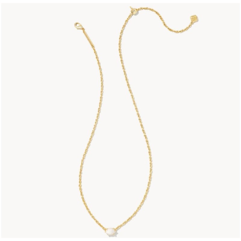 Kendra Scott Cailin Gold Pendant Necklace in Ivory Mother-of-Pearl