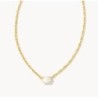 Kendra Scott Cailin Gold Pendant Necklace in Ivory Mother-of-Pearl