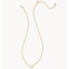 Kendra Scott Cailin Gold Pendant Necklace in White Crystal