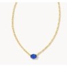 Kendra Scott Cailin Gold Pendant Necklace in Blue Crystal