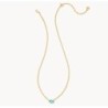 Kendra Scott Cailin Gold Pendant Necklace in Aqua Crystal