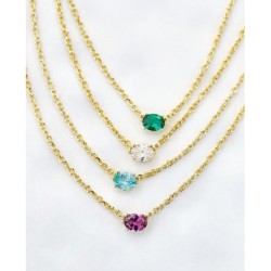 Kendra Scott Cailin Gold Pendant Necklace in Aqua Crystal