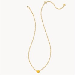 Kendra Scott Cailin Gold Pendant Necklace in Golden Yellow Crystal