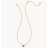 Kendra Scott Cailin Gold Pendant Necklace in Red Crystal