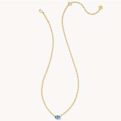 Kendra Scott Cailin Gold Pendant Necklace in Blue Violet Crystal