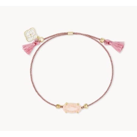 Everlyne Pink Cord Friendship Bracelet in Rose Quartz