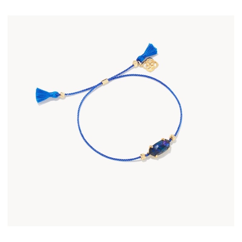 Everlyne Navy Cord Friendship Bracelet in Navy Abalone