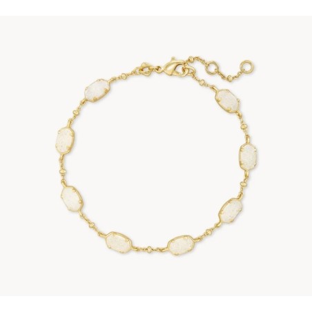 Kendra Scott Emilie Gold Chain Bracelet in Iridescent Drusy