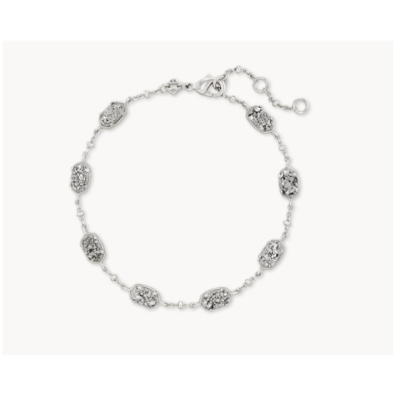 Kendra Scott Emilie Silver Chain Bracelet in Platinum Drusy