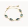 Grayson Gold Ridge Frame Link Bracelet in Indigo Watercolor