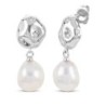 KAY Jewelry Baroque Cultured Pearl & White Earrings