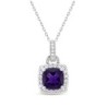 Cushion-Cut Amethyst & Lab-Created Sapphire Doorknocker Gift Set