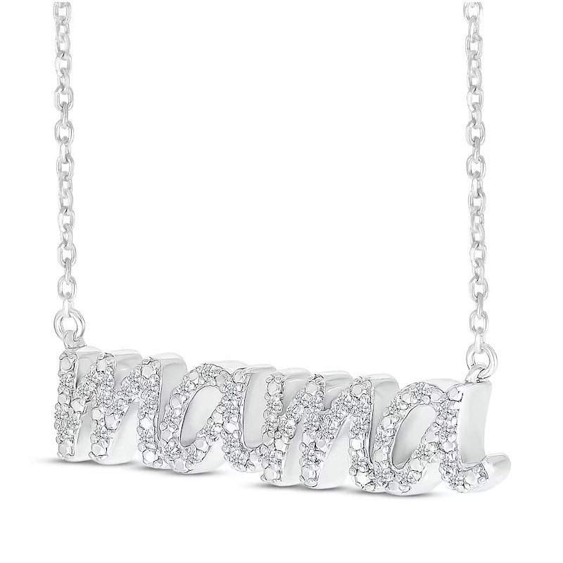 Diamond "Mama" Necklace 925 Sterling Silver,MOTHER'S DAY GIFTS