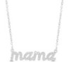 Diamond "Mama" Necklace Round-cut Sterling Silver