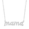 Diamond "Mama" Necklace Round-cut Sterling Silver