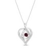 Love Pendant Necklace, Ruby Mother's Love