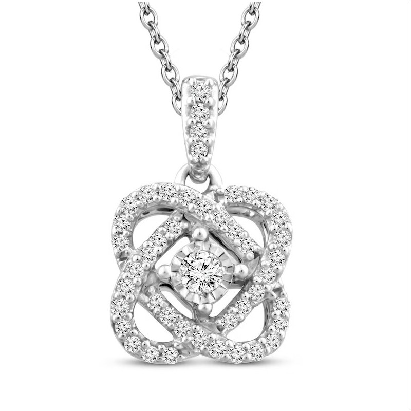 Center of Me Diamond Necklace  Sterling Silver