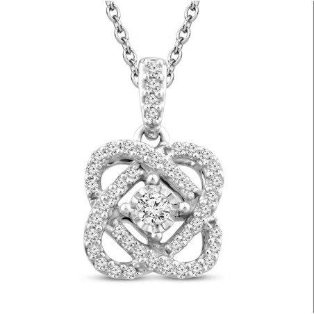 Center of Me Diamond Necklace  Sterling Silver