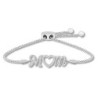 Mom Lab-Created White Sapphire Bolo Bracelet