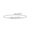 Diamond Accent "Mama" Paw Print Bolo Bracelet Sterling Silver