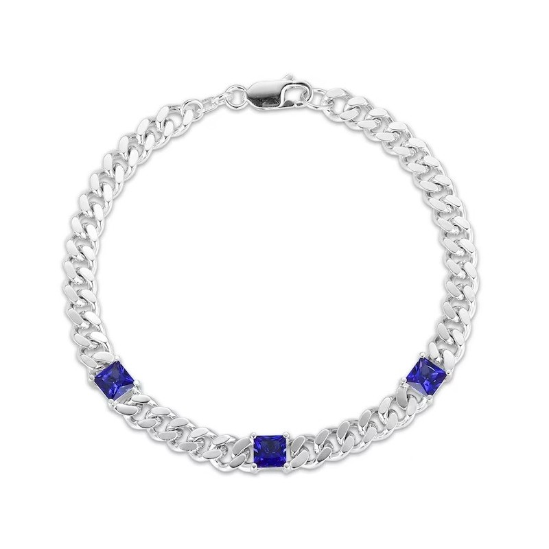 Sapphire Taima Title Bracelet Sterling Silver