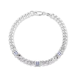 Sapphire Taima Title Bracelet Sterling Silver