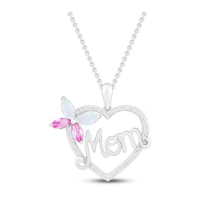 Mom Necklace Sterling Silver