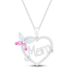 Mom Necklace Sterling Silver