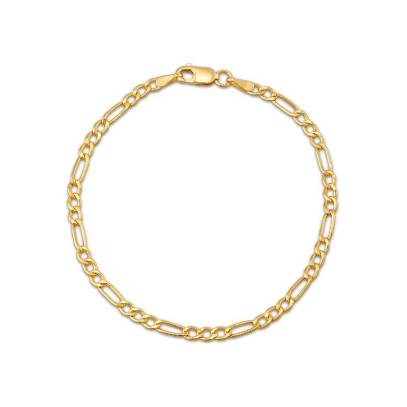 Children's Solid Figaro Chain Bracelet 14K Yellow Gold