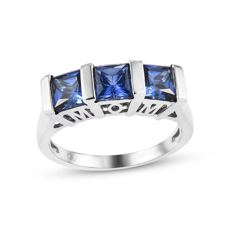 Sapphire "Mama" Ring in Sterling Silver