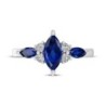 Marquise Blue Crystal Ring in Sterling Silver