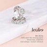 Jeulia 4 Carat Openwork  Rose Gold Round Cut Halo Engagement Ring