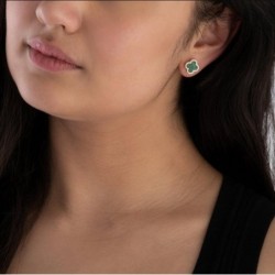 Lucky Four-Leaf Clover Earrings，Elegant, For Your Girlfriend