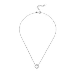 Fritillaria white Clover Necklace, High-end Gift, for Wife Gift